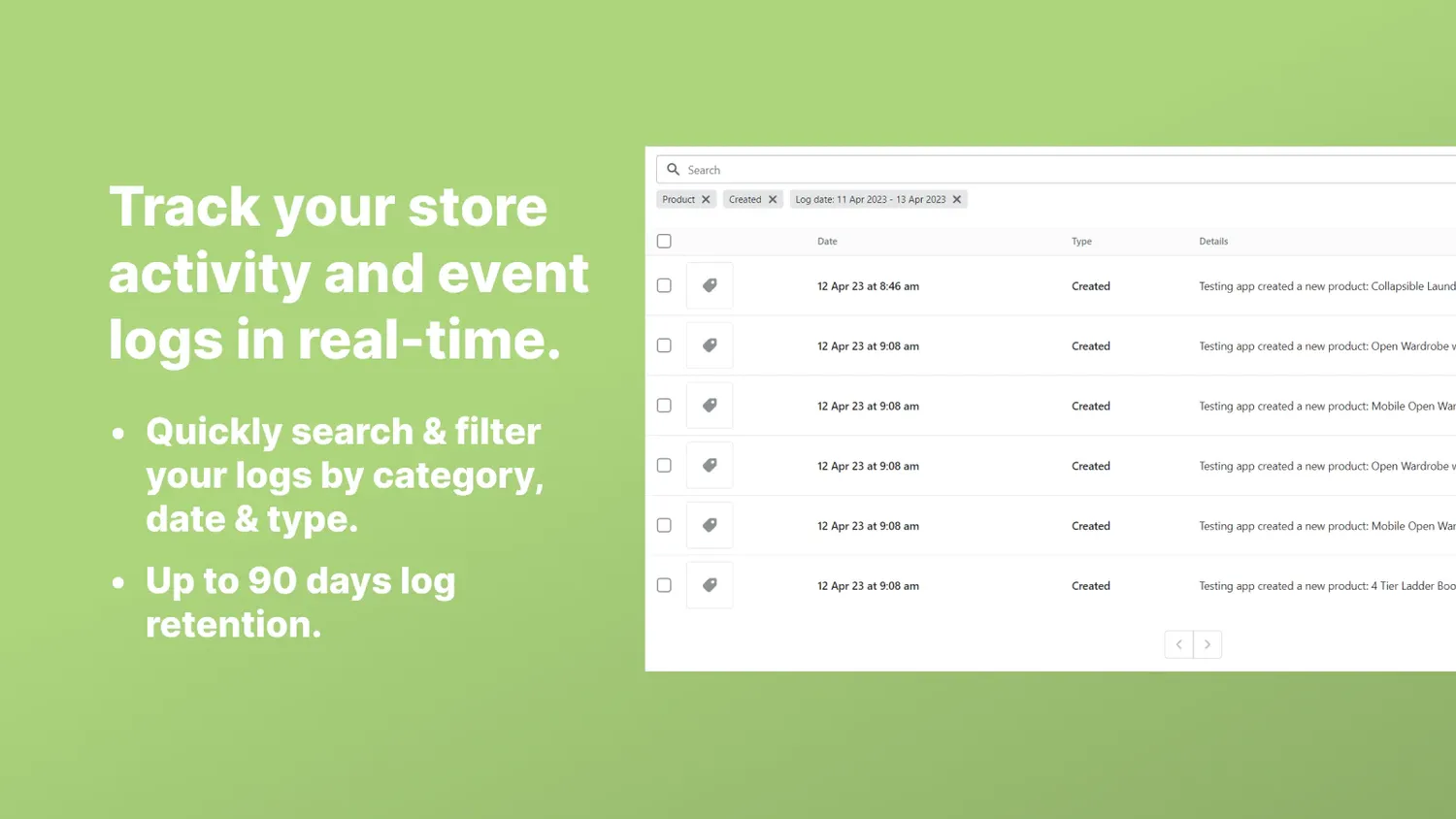 New Shopify app: KiwiSprout Smart Logs